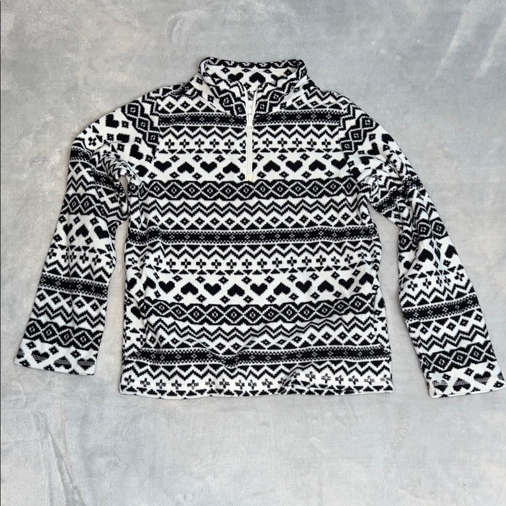 Children’s place heart patterned Fleece Pullover